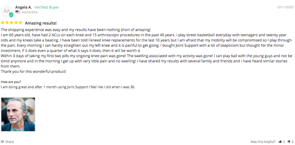 Purehealth Research Joint Support Testimonials